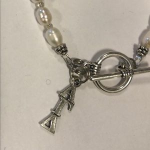 Alpha Gamma Delta Sorority Pearl Bracelet